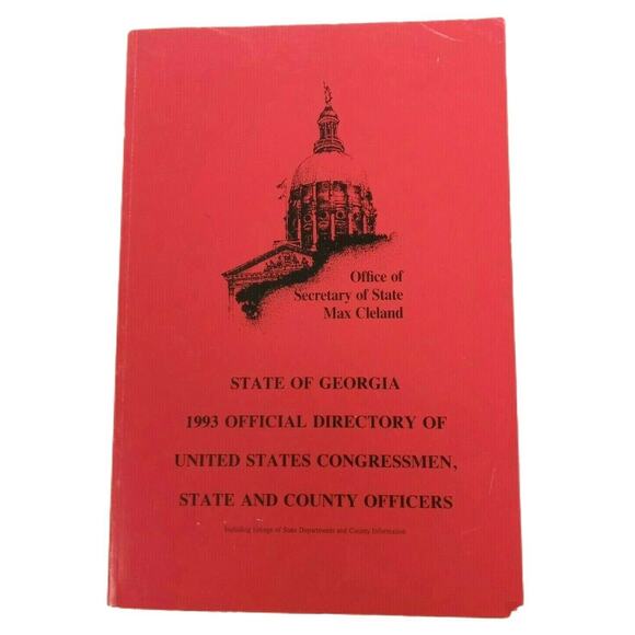 📘 1993 Georgia Directory | Max Cleland | Politics & History 🗺️Vintage RARE - Picture 1 of 8